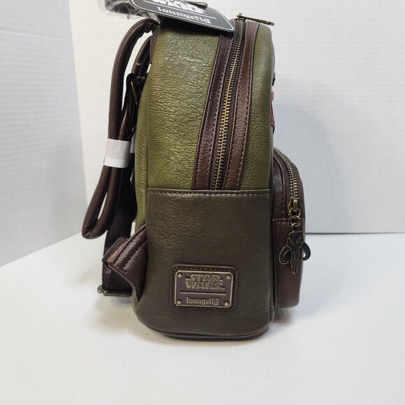 Disney Loungefly Mini Backpack - Star Wars Boba Fett Cosplay Mini Backpack NEW! - Picture 7 of 12